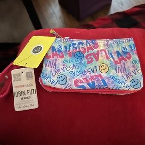 Robin Ruth Tie Dye Smiley Wristlet